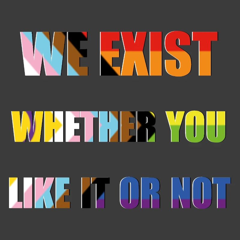 We Exist - Progress Pride Flag