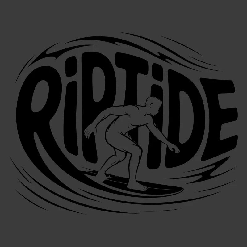 Riptide - Logo de surfeur cool
