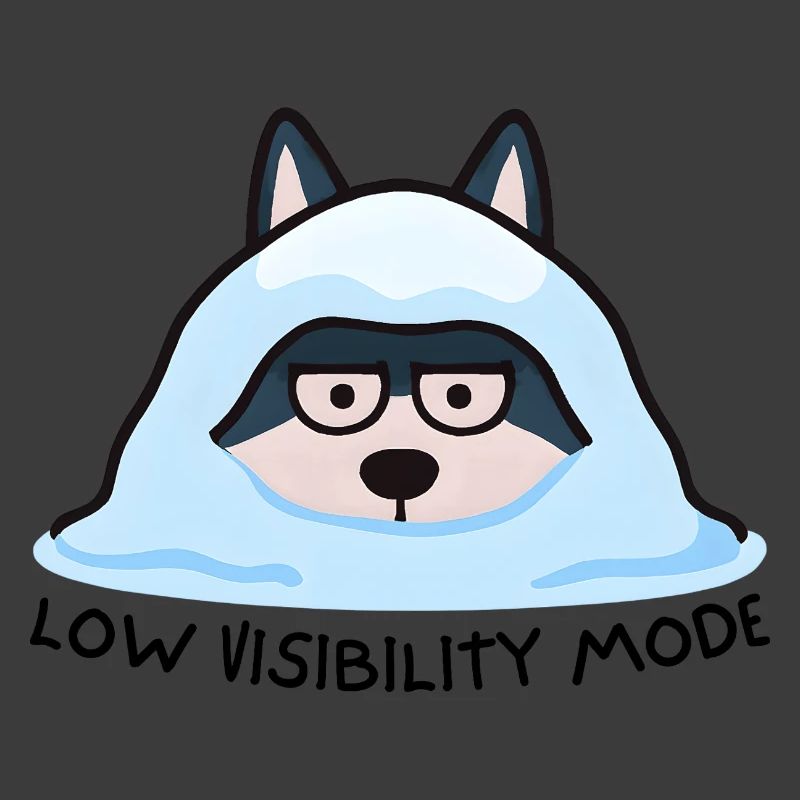 Stylische Husky in Schneedecke