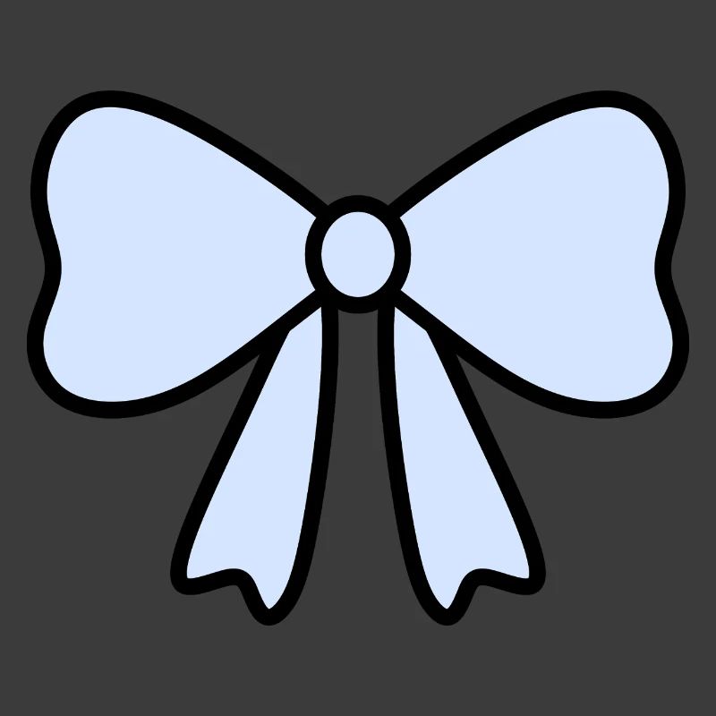 Zartes hellblaues Schleifendesign
