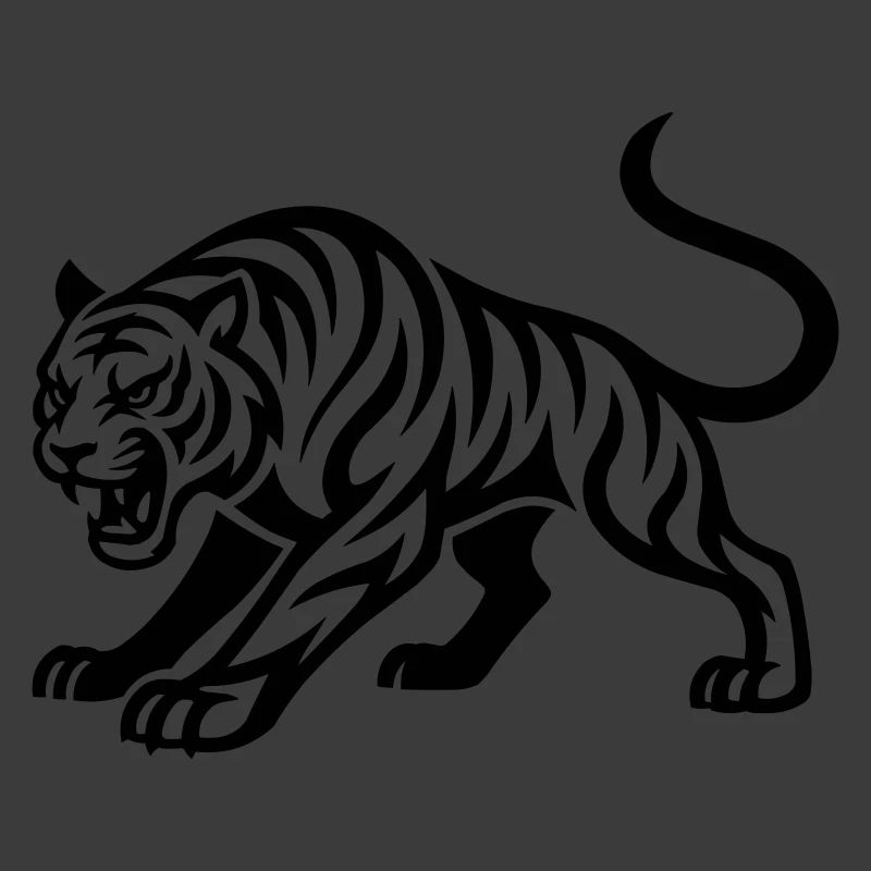 Dunkler Tiger Silhouette