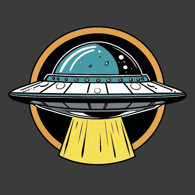 UFO-Lichtstrahl Cartoon