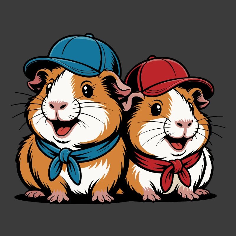 Amis cochons d’Inde mignons – Motif drôle d’animal