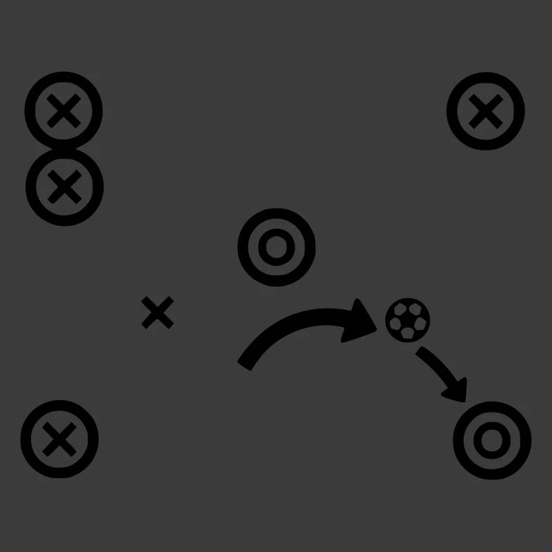 Soccer Tactics Coach Strategy Vector