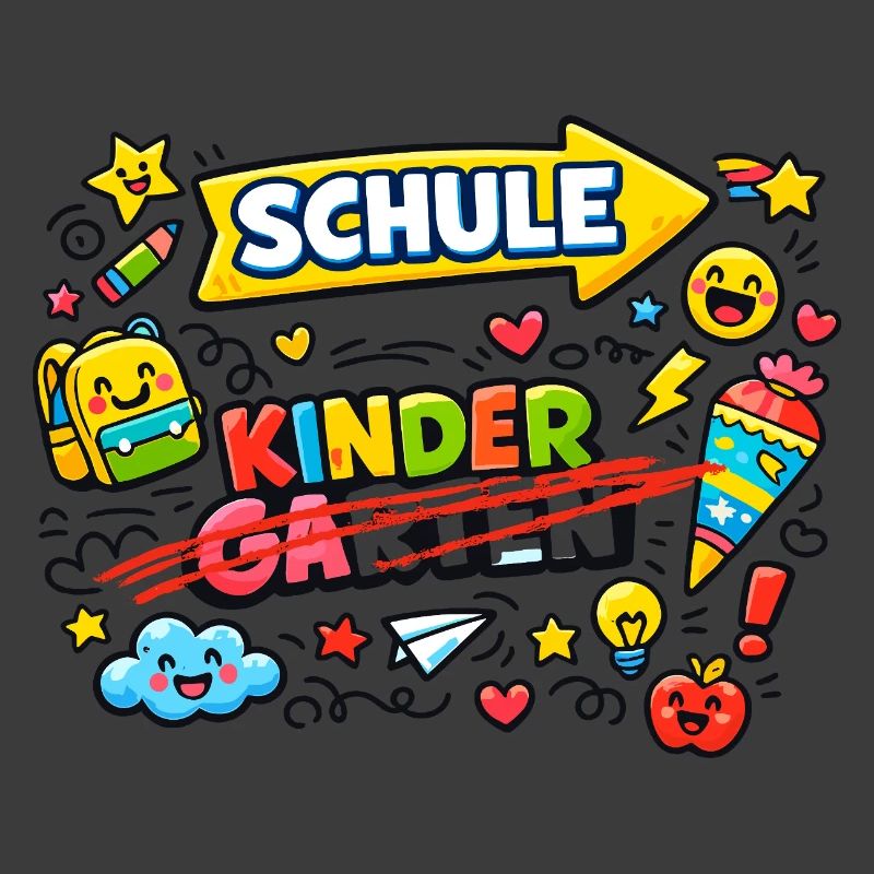 Schulkind Graffiti Stil