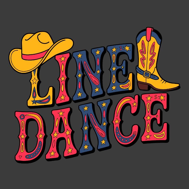 Line Dance Western Illustration