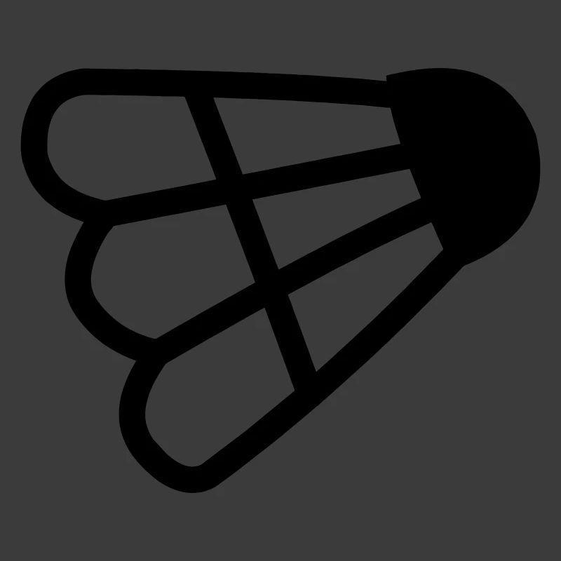 Badminton einfaches Shuttle-Logo