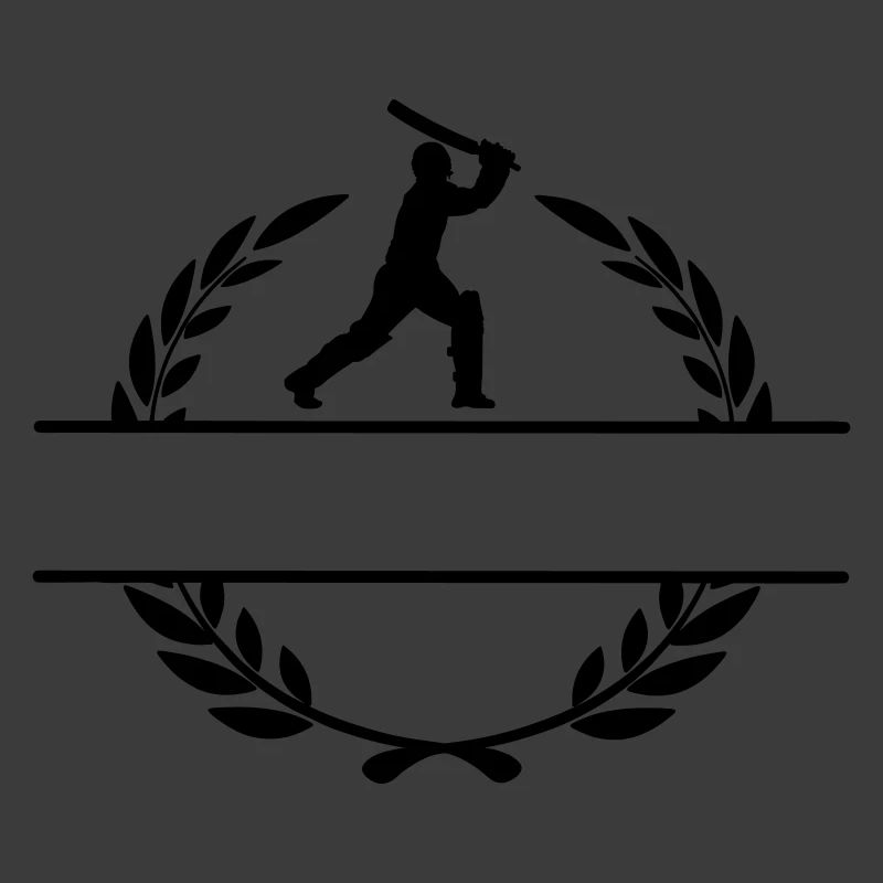 Cricketspieler im Lorbeerkranz