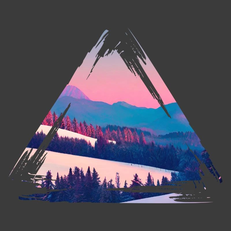Triangle du coucher de soleil de Pastel Mountain