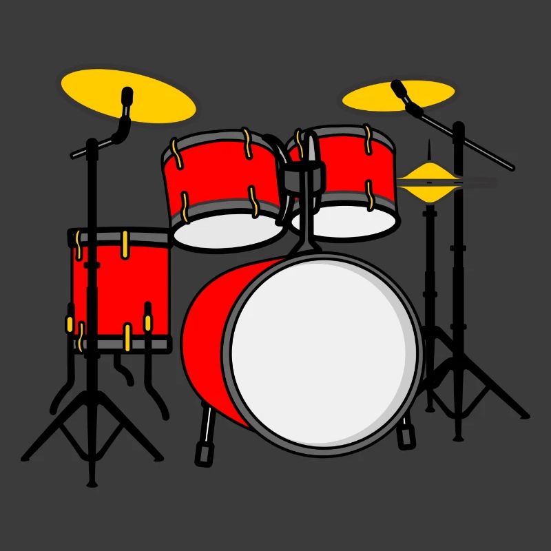 Schlagzeug rotes Logo
