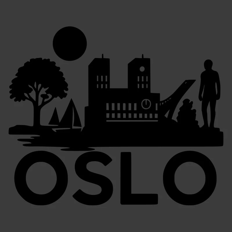 oslo silhouette wahrzeichen