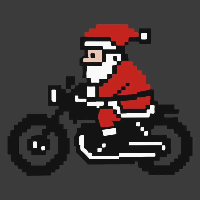 Pull de Noël moche – Père Noël dans le style Retro Pixel