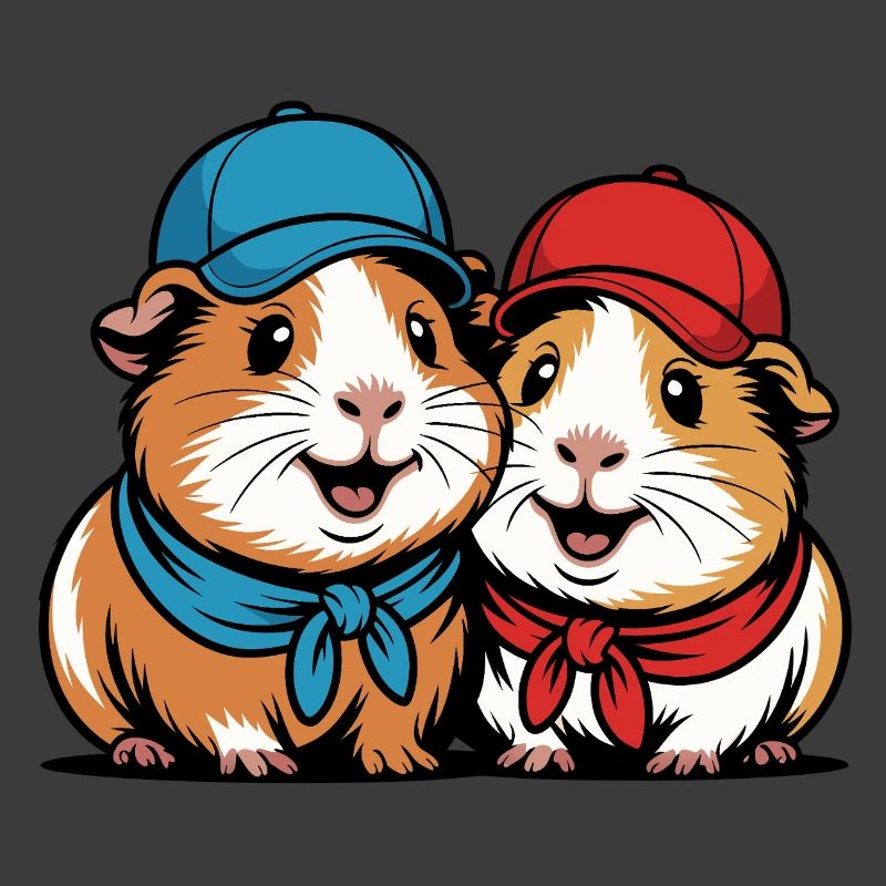 Amis cochons d’Inde mignons – Motif drôle d’animal
