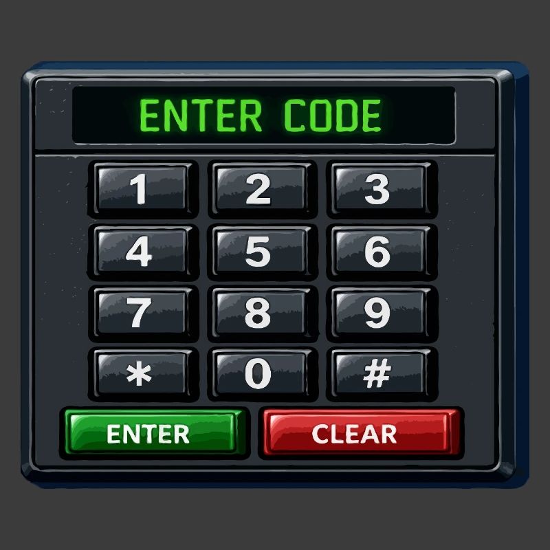 Geben Sie Code Keypad Neon ein