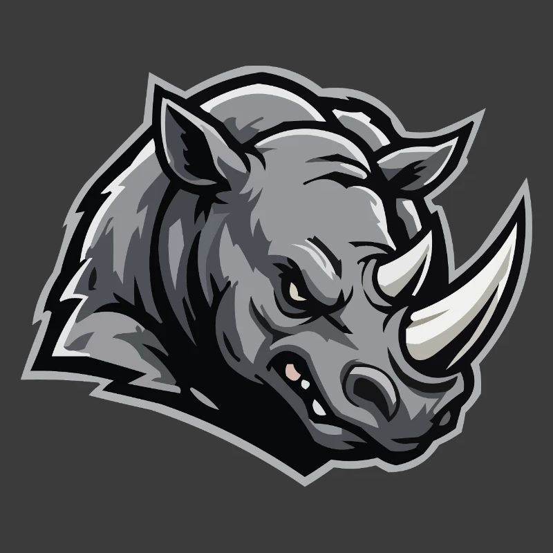 Stählernder Rhino Kopf