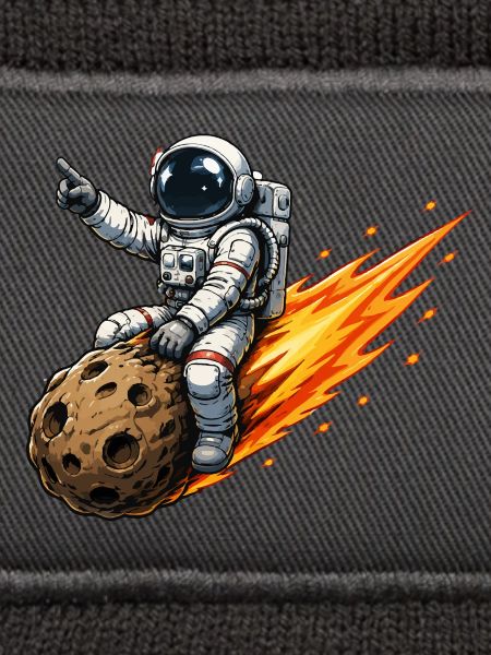 Astronaut trifft Meteor-Rakete