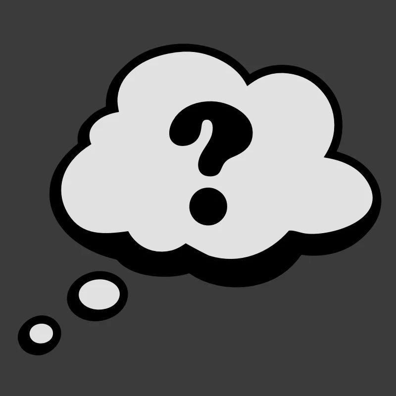 Comic speech bubble question mark