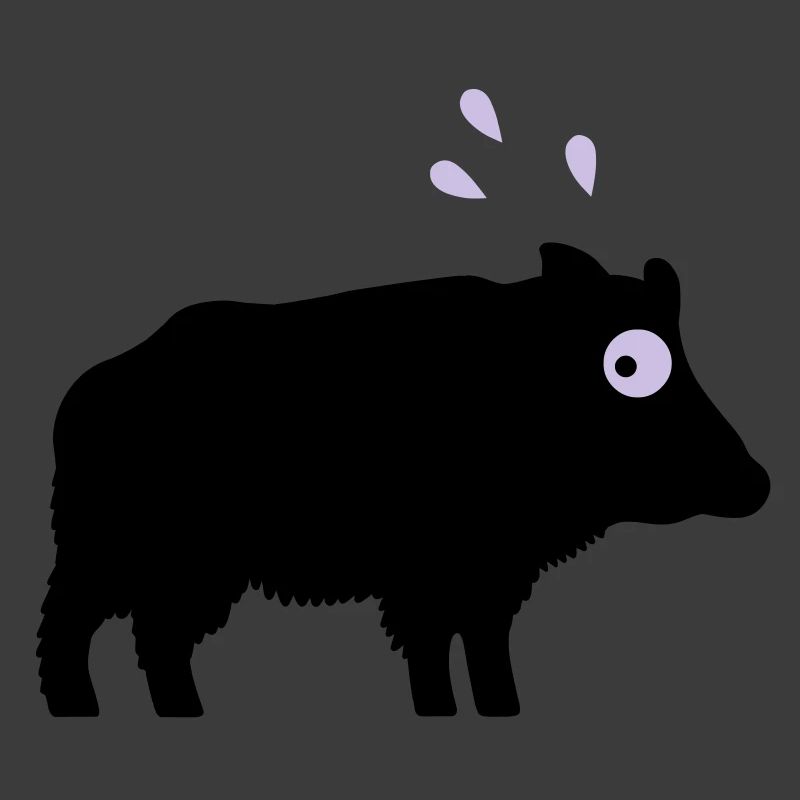 Angstschwitzendes Wildschwein