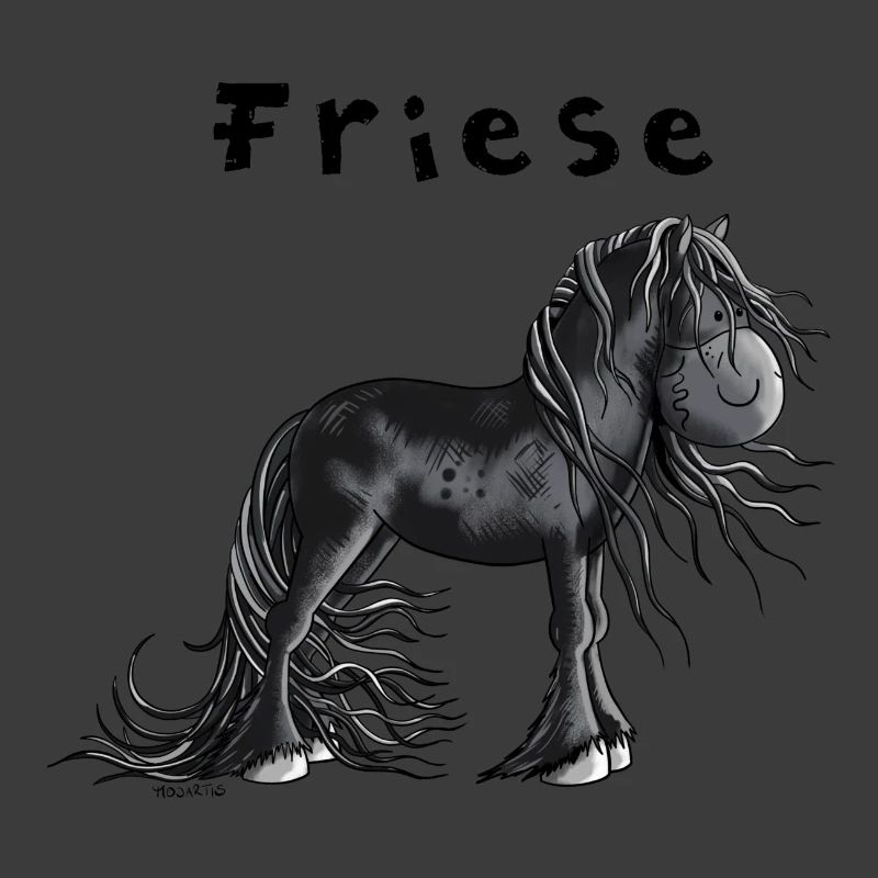 Niedliches Friesenpferd