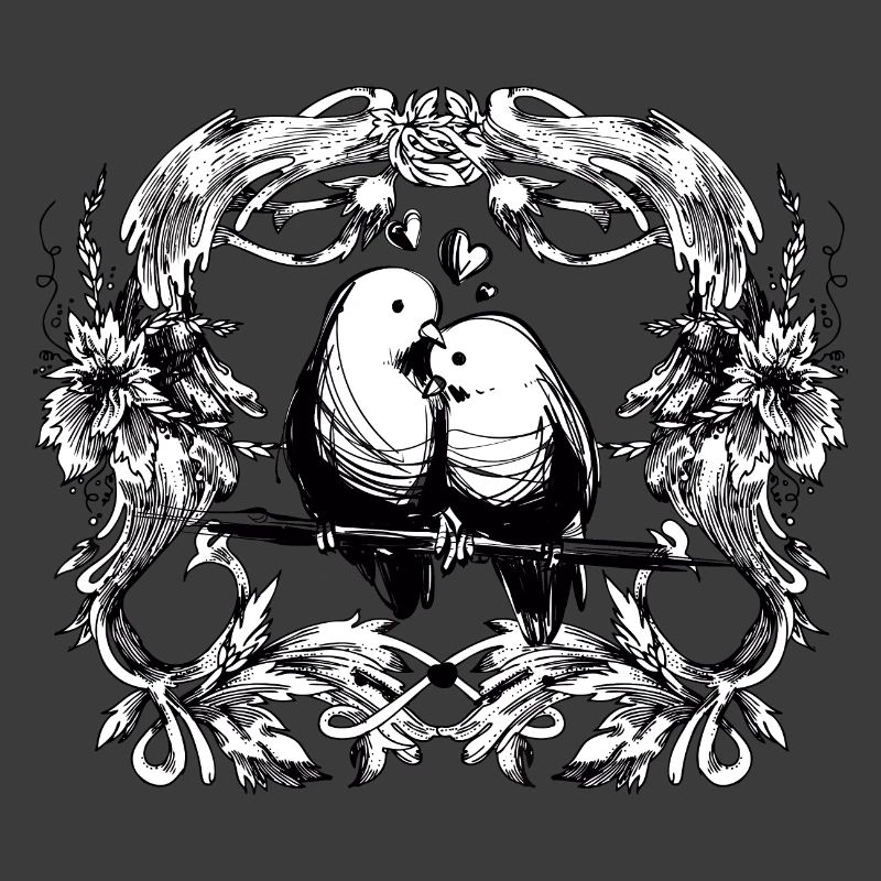 Inséparables / amour / relation / oiseaux / oiseau