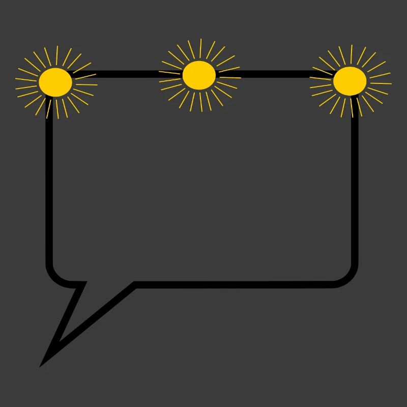 Speech bubble comic sun text design yourself