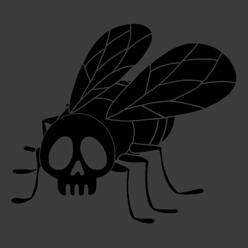 Totes Fliegenkopf (schwarz)