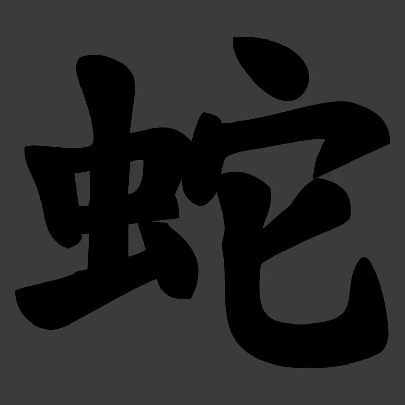 Chinese script snake shadow image