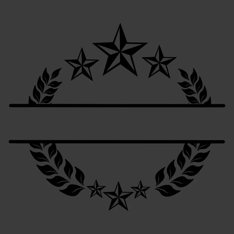Lorbeerkranz Monogramm Stern