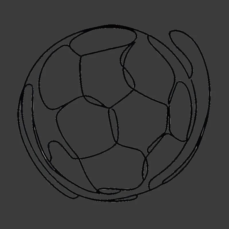 Fussball One Line Art