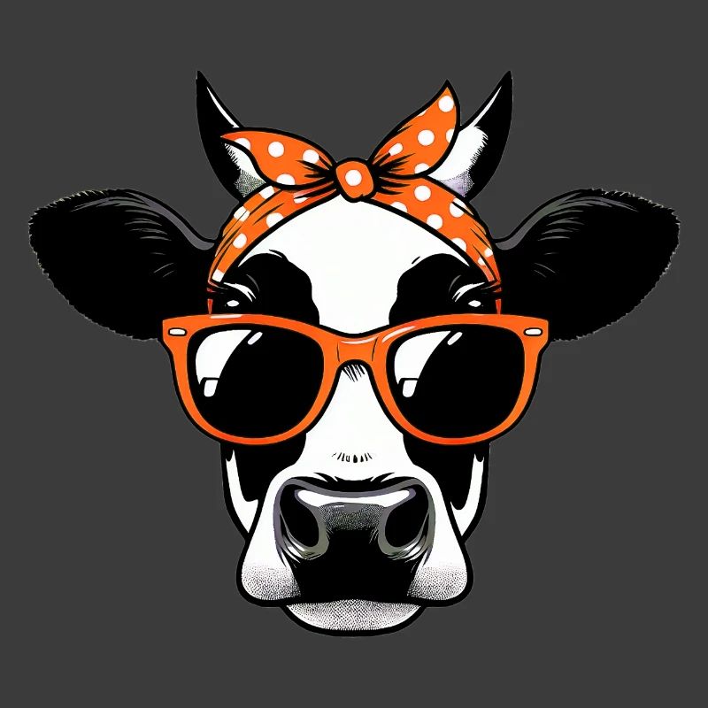 Kuh mit Sonnenbrille