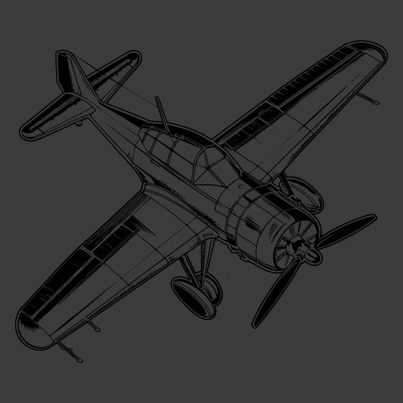 Propellerflugzeug Skizze