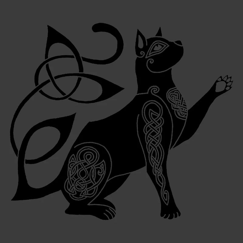 Keltische Schwarze Katze