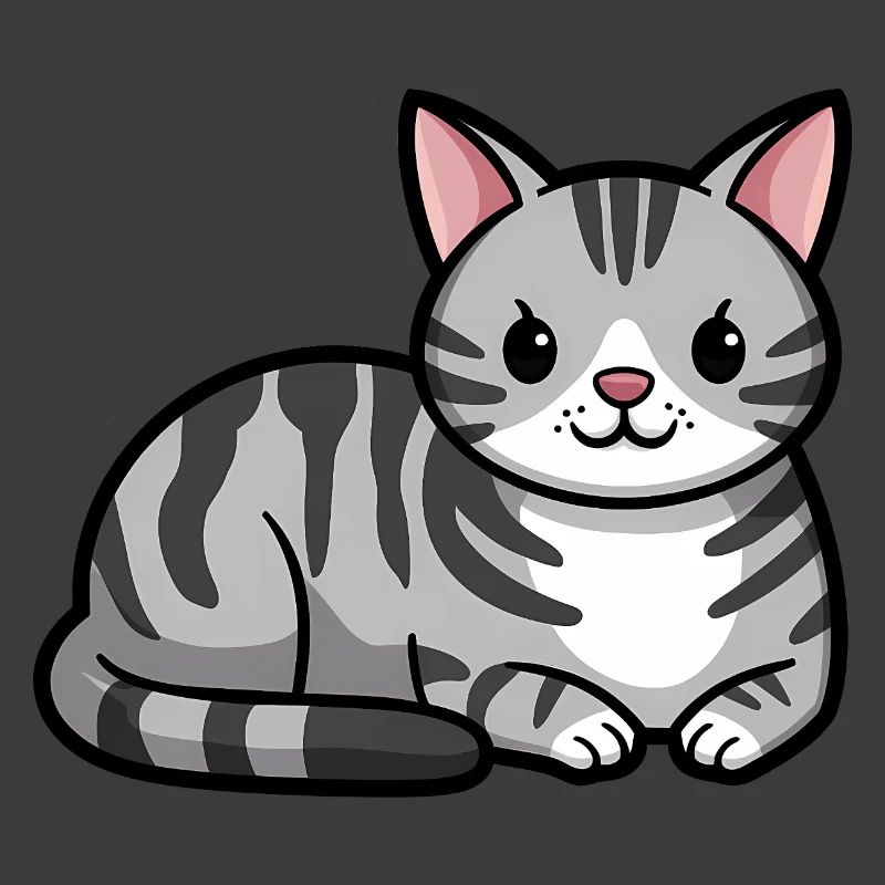Grau getigerte Katze