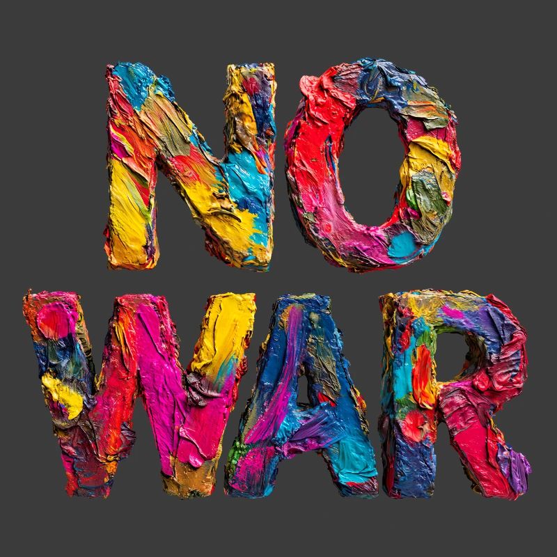 No War Farbstarkes Statement