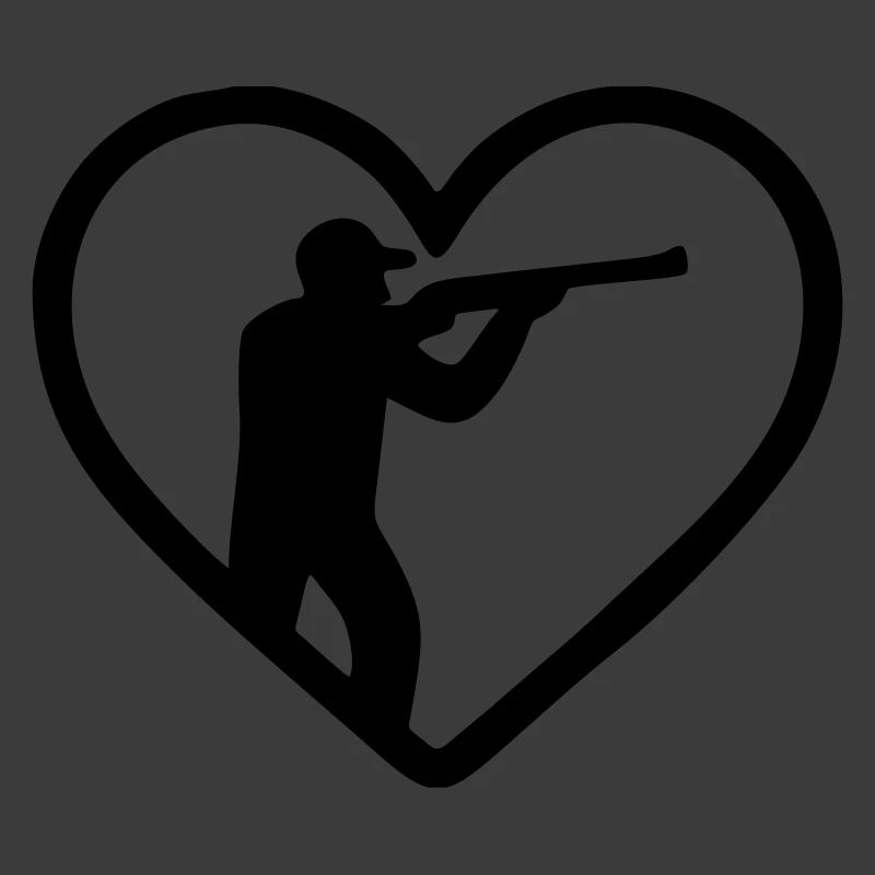 Jagdherz – Jäger-Silhouette