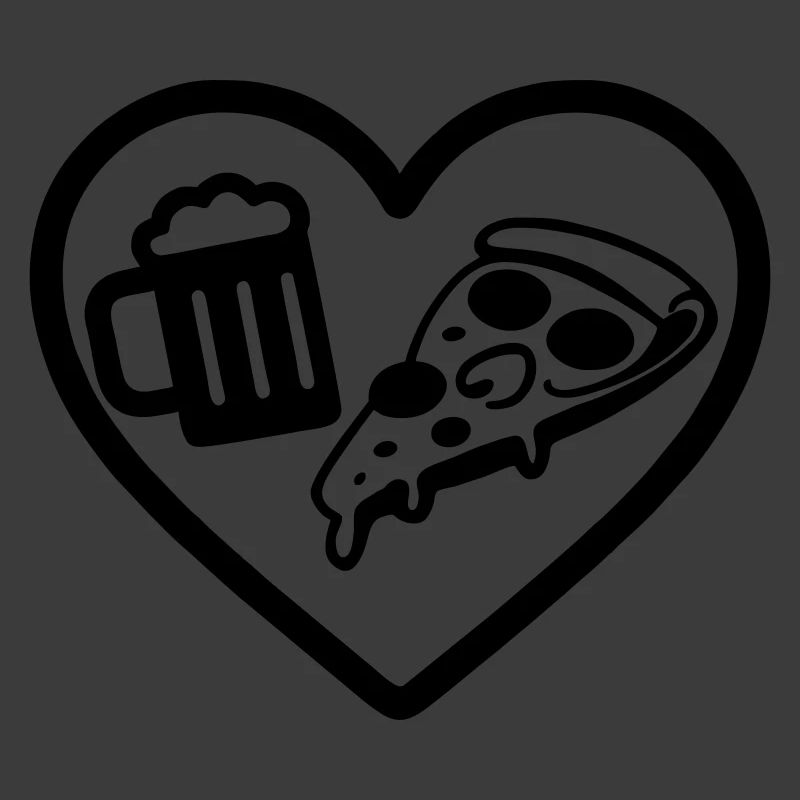Heart Pizza Beer