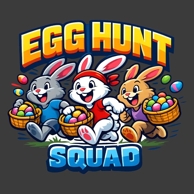 Egg Hunt Squad Saying Easter Bunny Funny