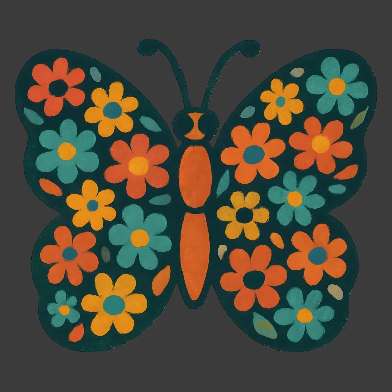 Jeu de couleurs Fleur Papillon