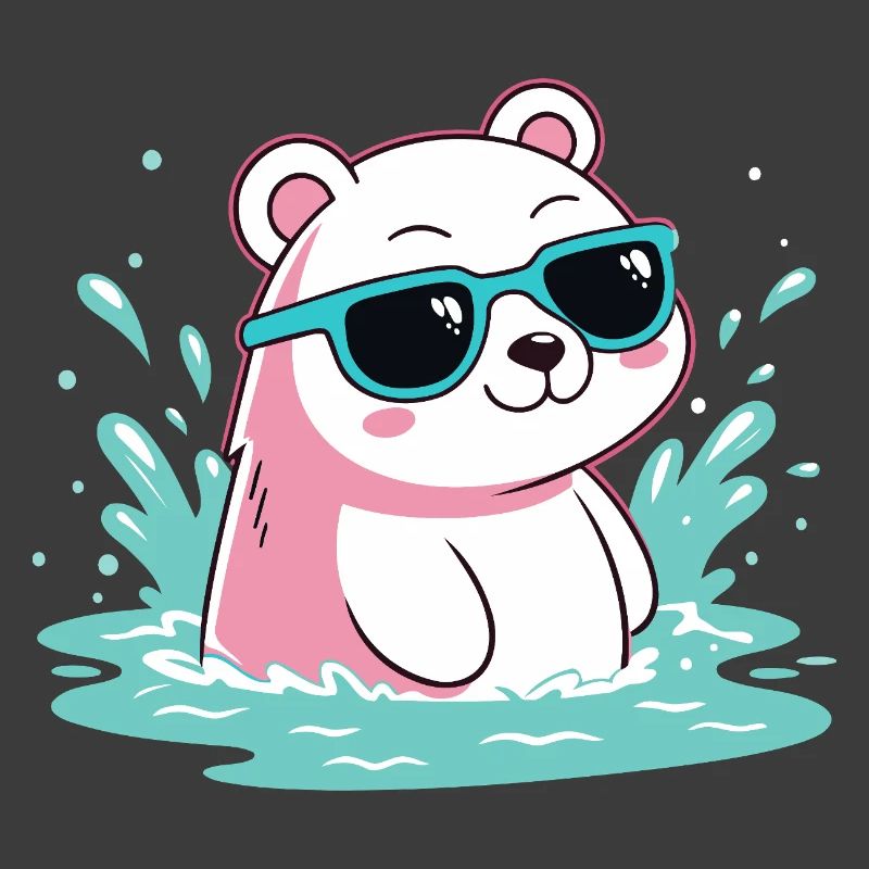 Wasser-Eisbär in kühlen Gläsern