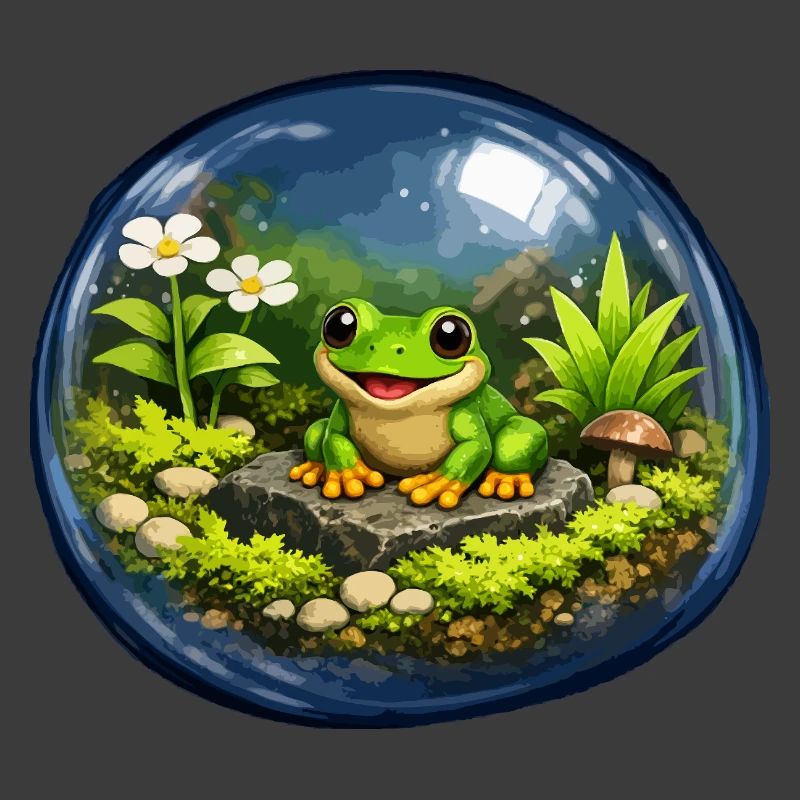 Frosch im Glasterrarium