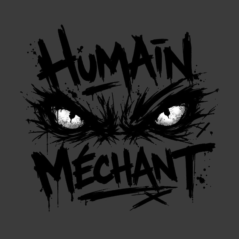 Evil Human Look Black Pattern