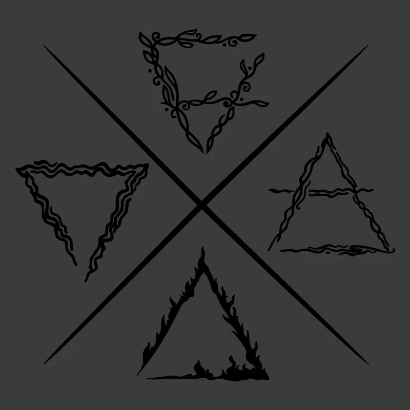 Vier Elemente Symbole