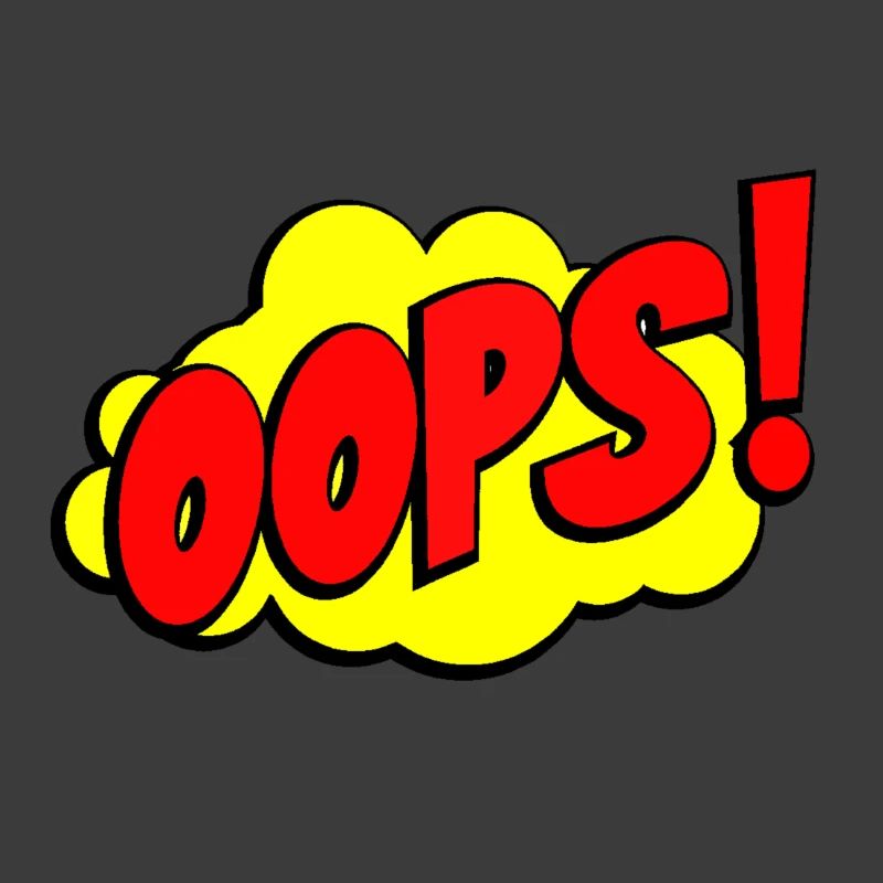 Cartoon Oops Comic Design
