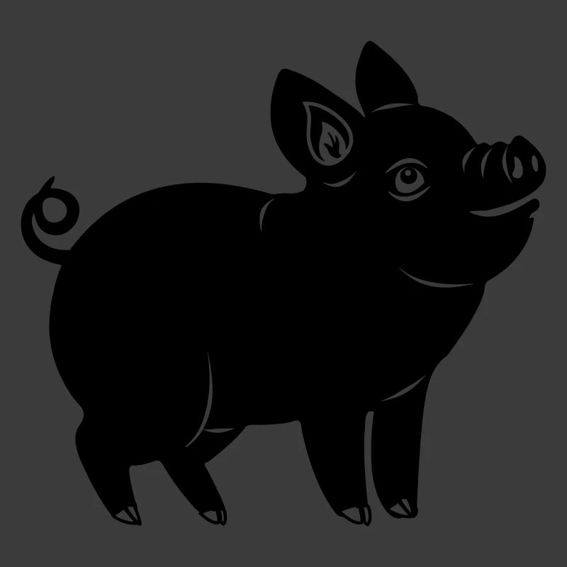 Pig cheerful logo Shadow image