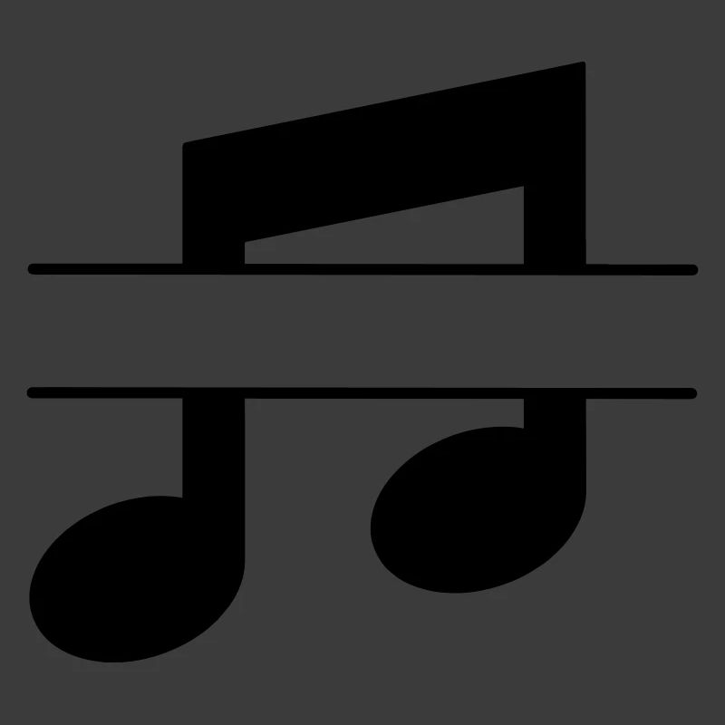 Musical note text banner
