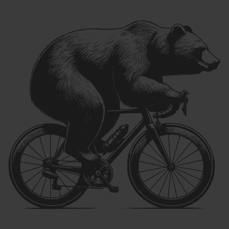 Radfahrender Bär