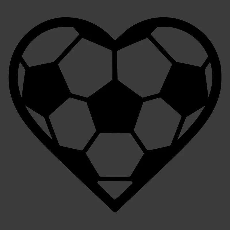 Fussball Herz schwarz
