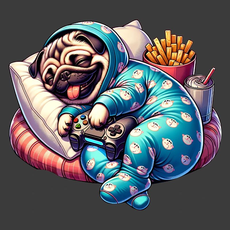 Gaming Mops Couch Abenteuer