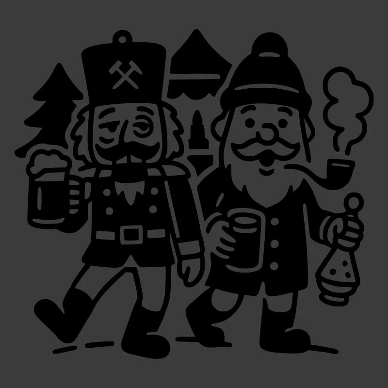 Glühwein Trinkteam Weihnachtsmann Nussknacker