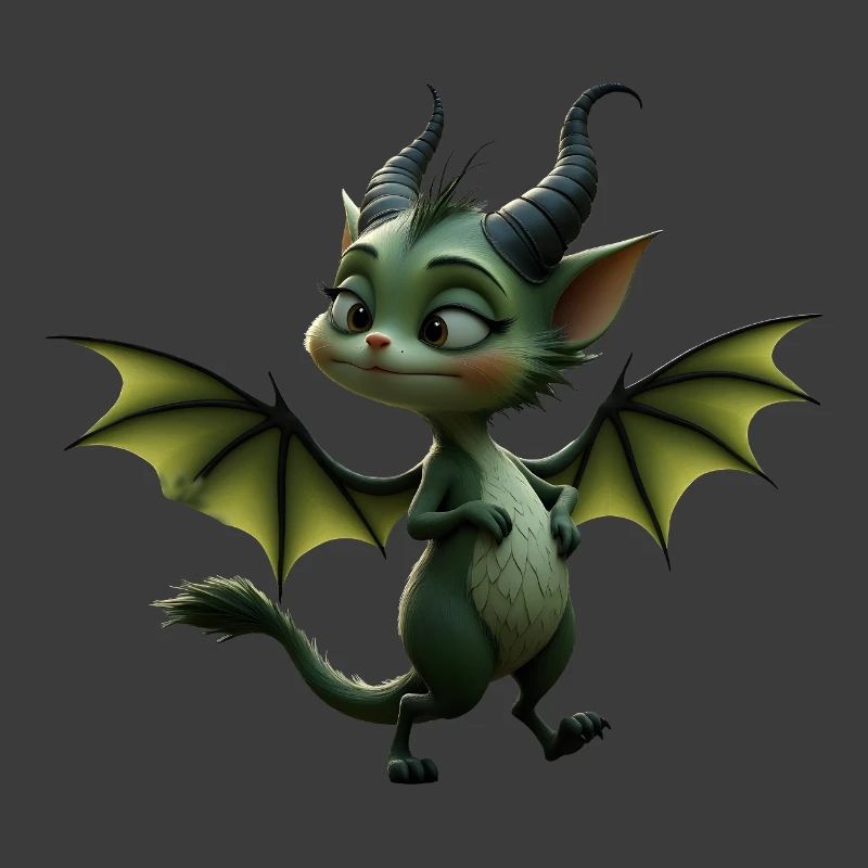 Dragon Vert Ailé